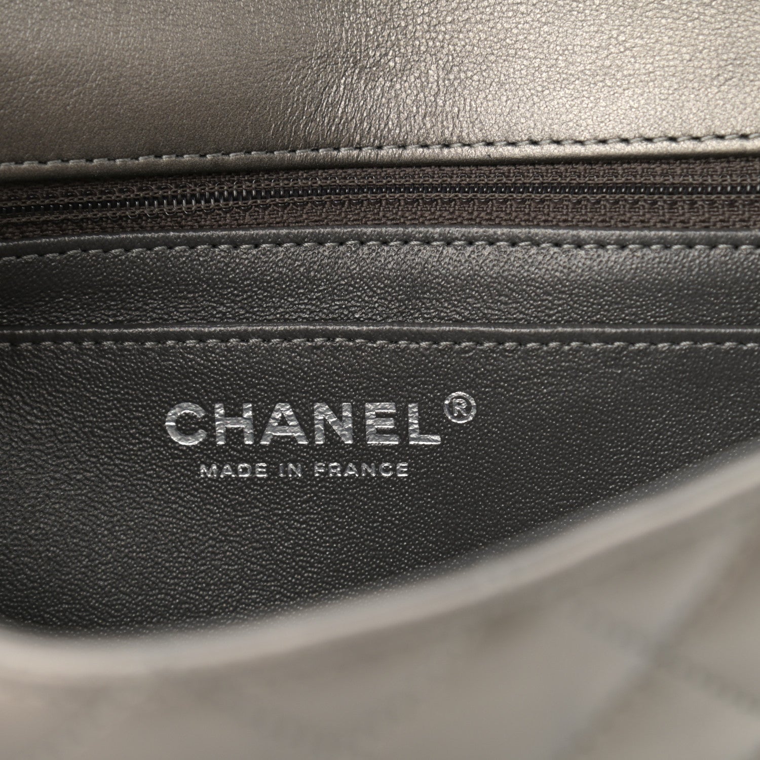 Chanel Metallic Calfskin Quilted Mini Rectangular Flap Ruthenium 6 of 12