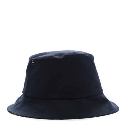 Christian Dior Polyester Cotton Oblique Teddy-D Brim Bucket Hat 57 Black 6 of 11