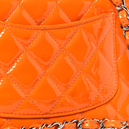 Chanel Patent Quilted Mini Rectangular Flap Orange 12 of 13