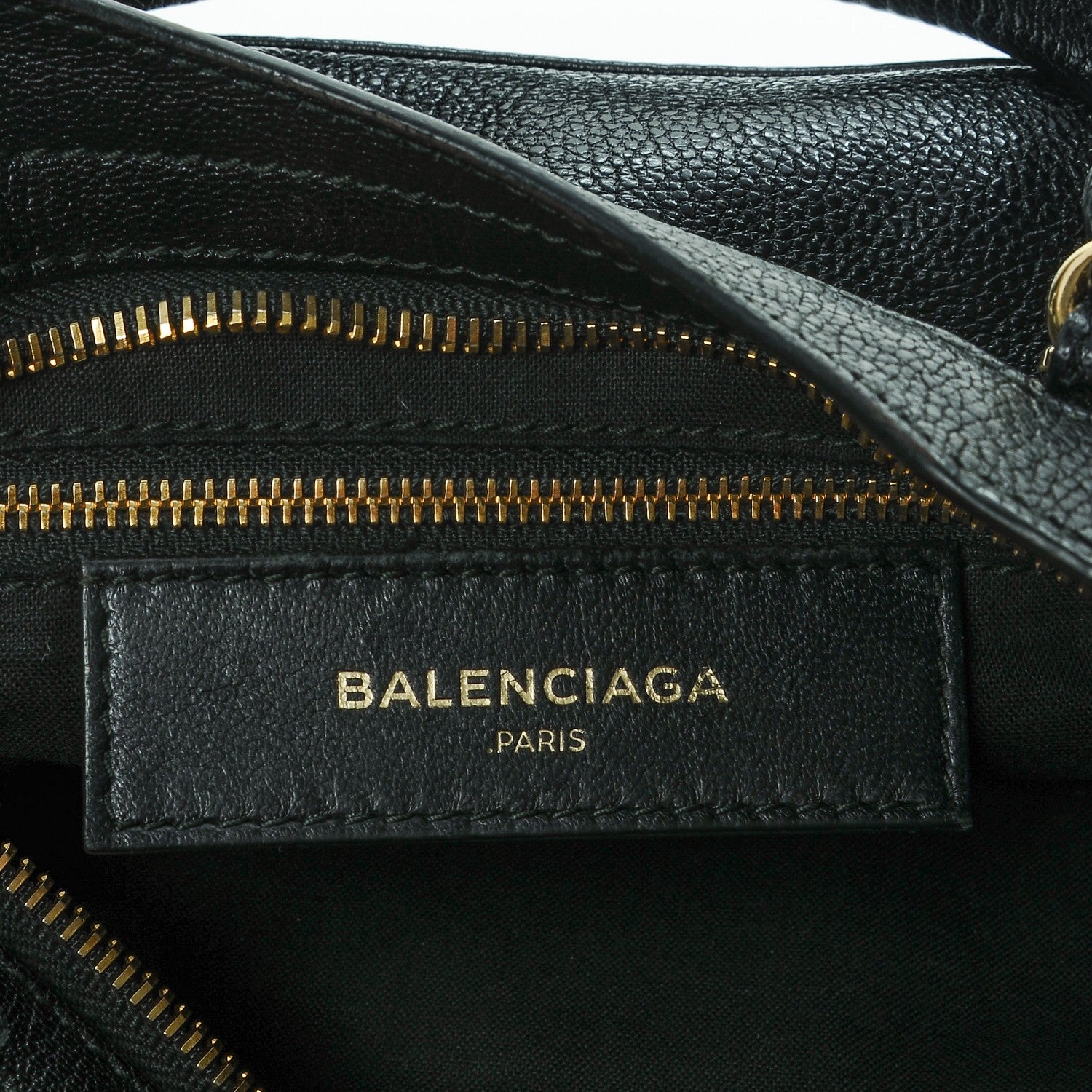 Balenciaga Chevre Gold Metallic Edge Hardware Mini City Black 7 of 9