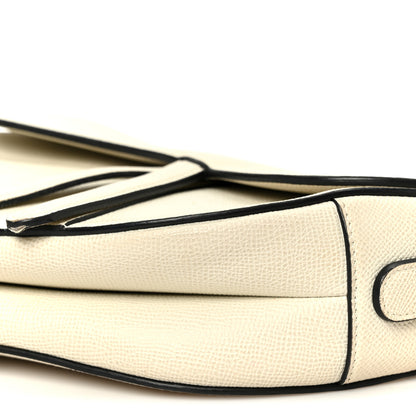 Christian Dior Grained Calfskin Saddle Bag White 10 of 11
