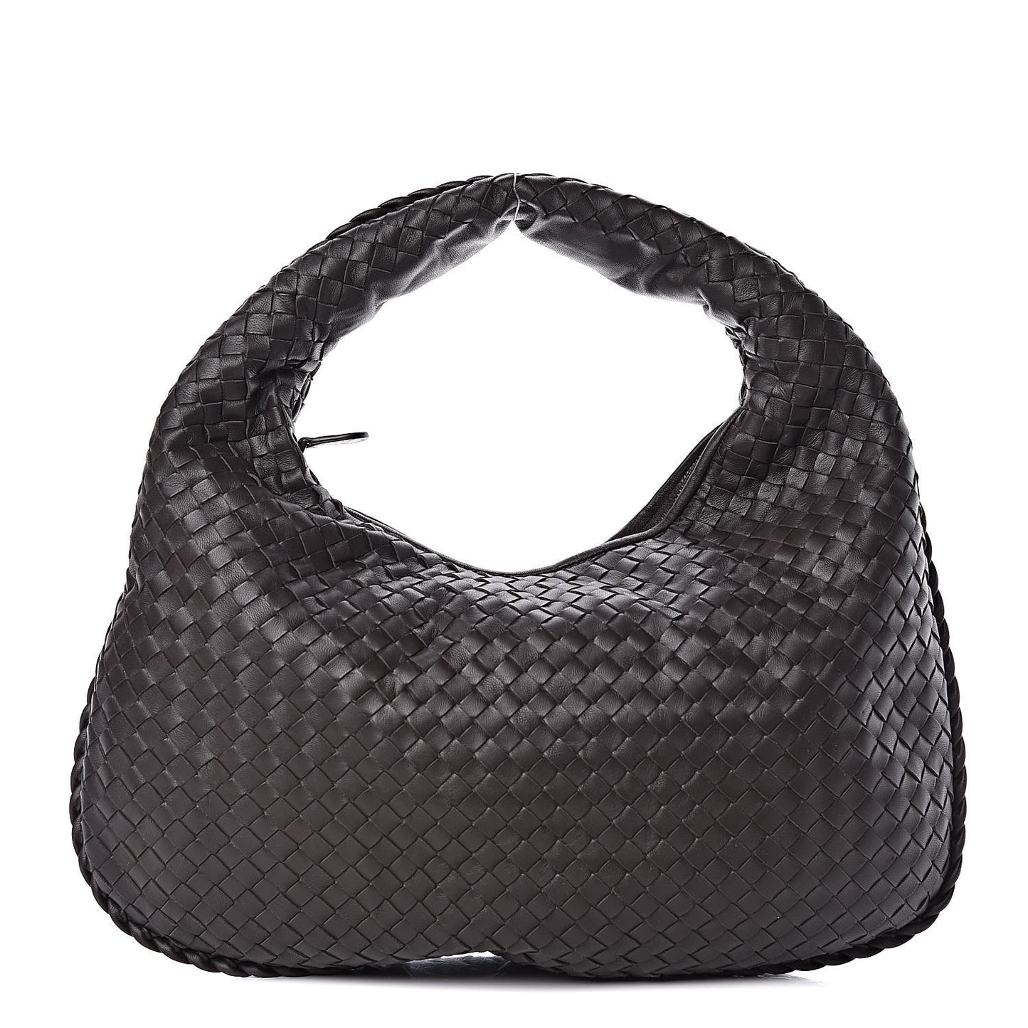 Nappa Intrecciato Medium Veneta Hobo Ebano