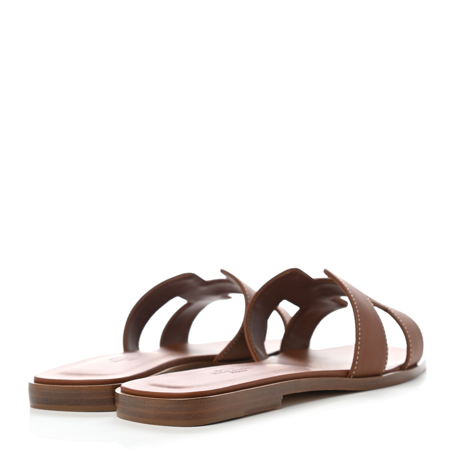 Hermes Box Calfskin Oran Sandals 38 Gold 4 of 7