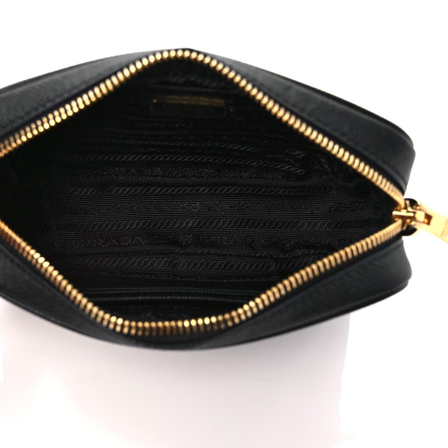 Saffiano Mini Monochrome Camera Crossbody Bag Black