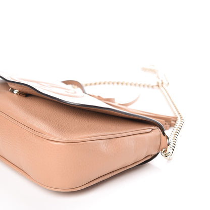 Gucci Pebbled Calfskin Medium Soho Flap Crossbody Camelia 11 of 15