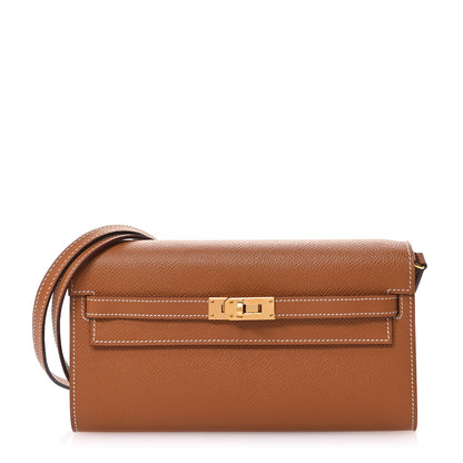 Hermes Epsom Kelly Wallet To Go Gold 1 of 11