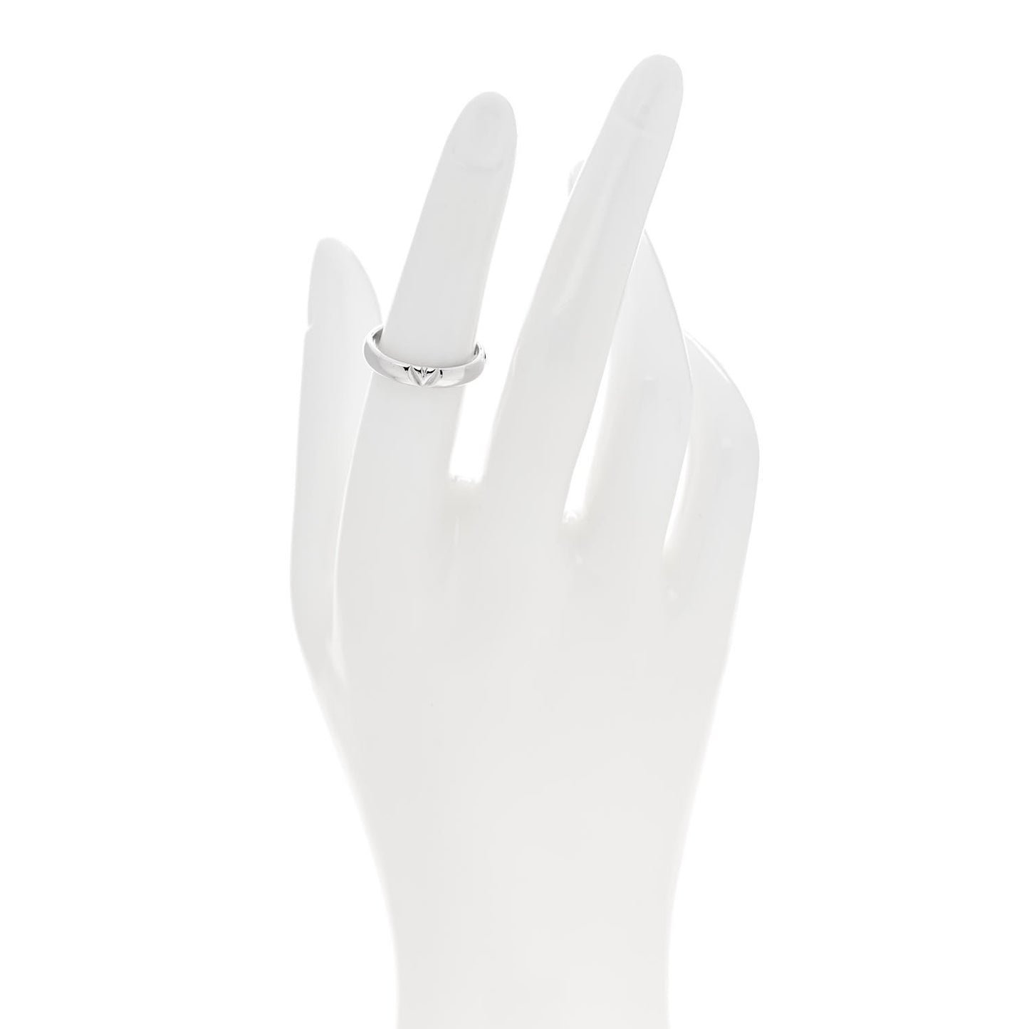 18K White Gold LV Volt Multi Wedding Band Ring 52 6