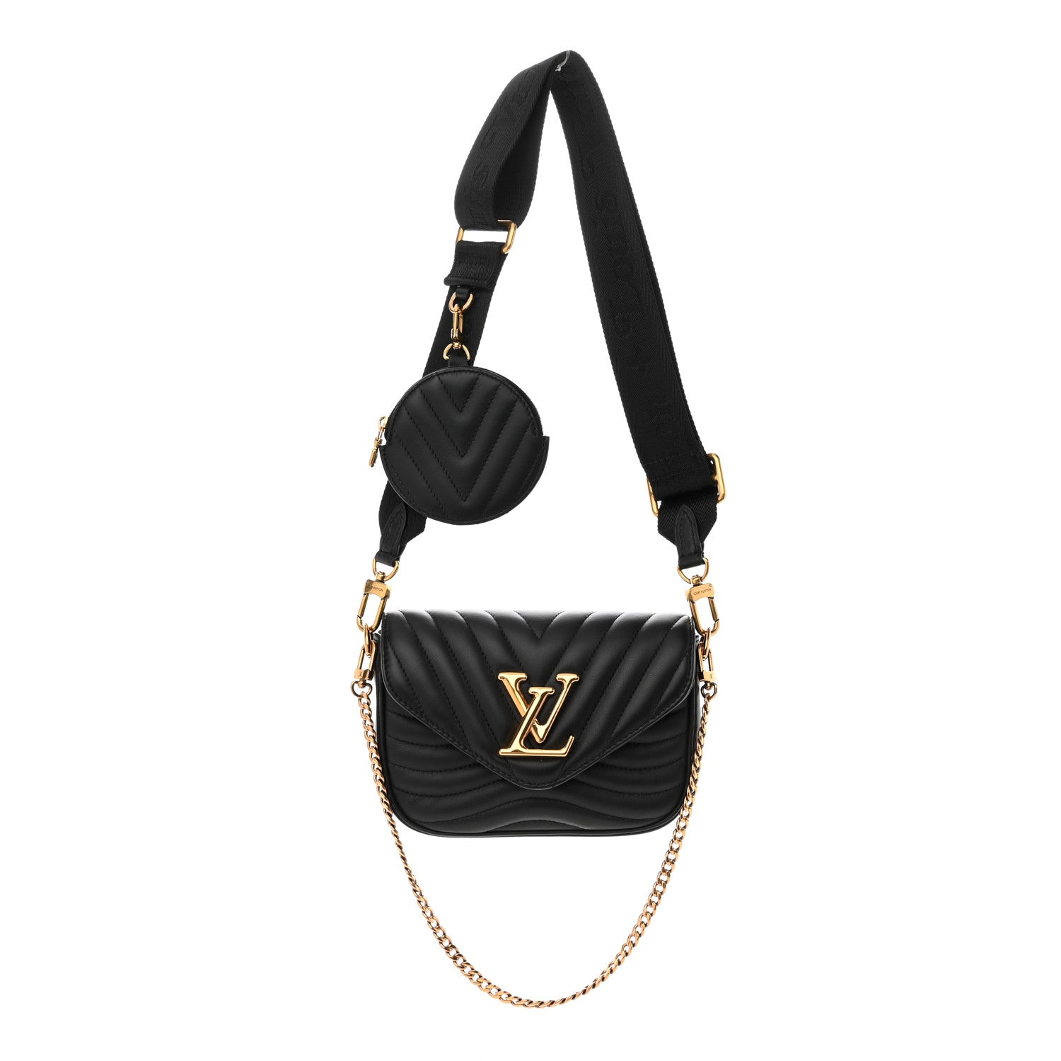 Louis Vuitton Calfskin New Wave Multi Pochette Black 1 of 14