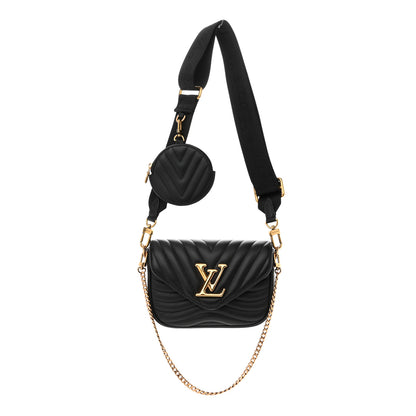 Louis Vuitton Calfskin New Wave Multi Pochette Black 1 of 14