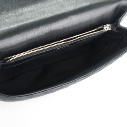 Saint Laurent Sheepskin Matelasse Chevron Monogram Large College Satchel Black 5 of 7