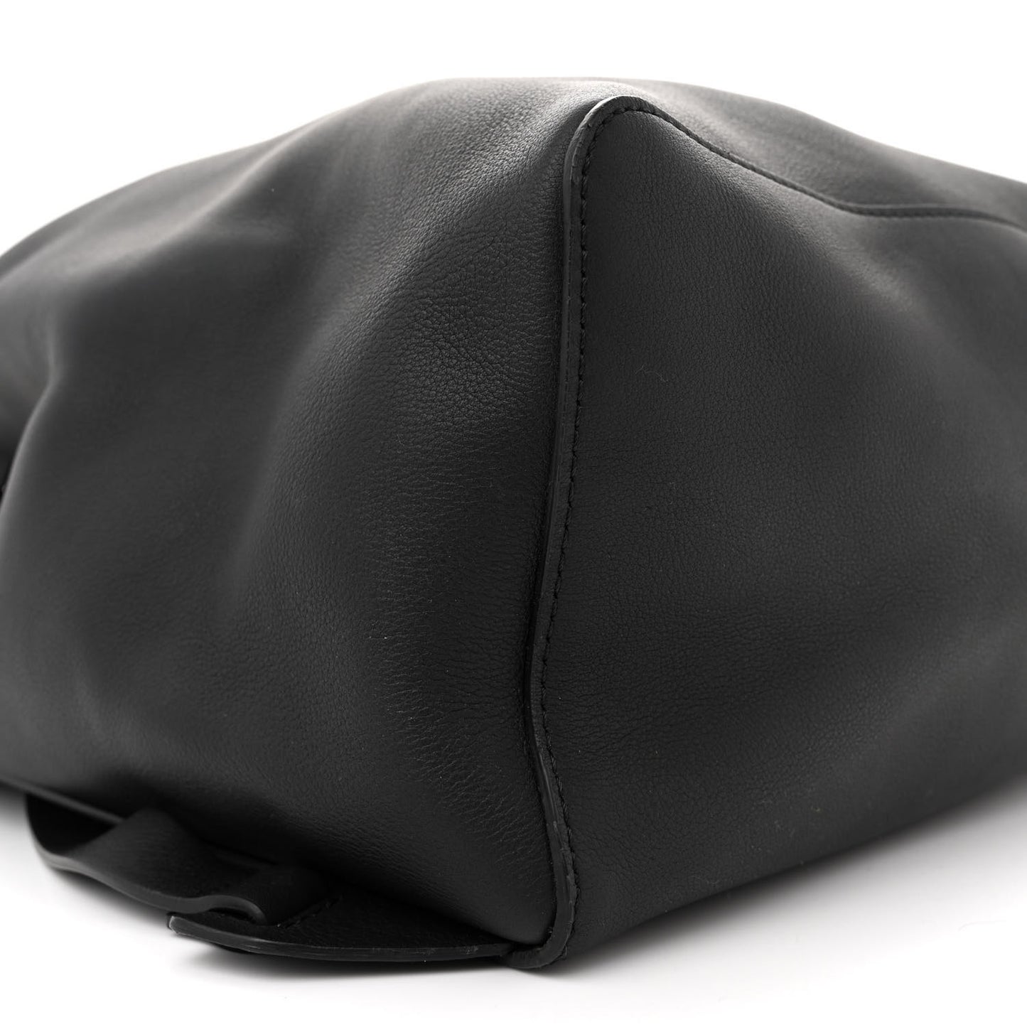 Calfskin Grommet Detail Backpack Black