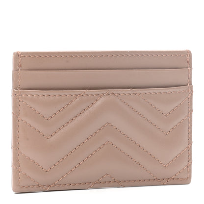 Gucci Calfskin Matelasse GG Marmont Card Holder Porcelain Rose 3 of 6
