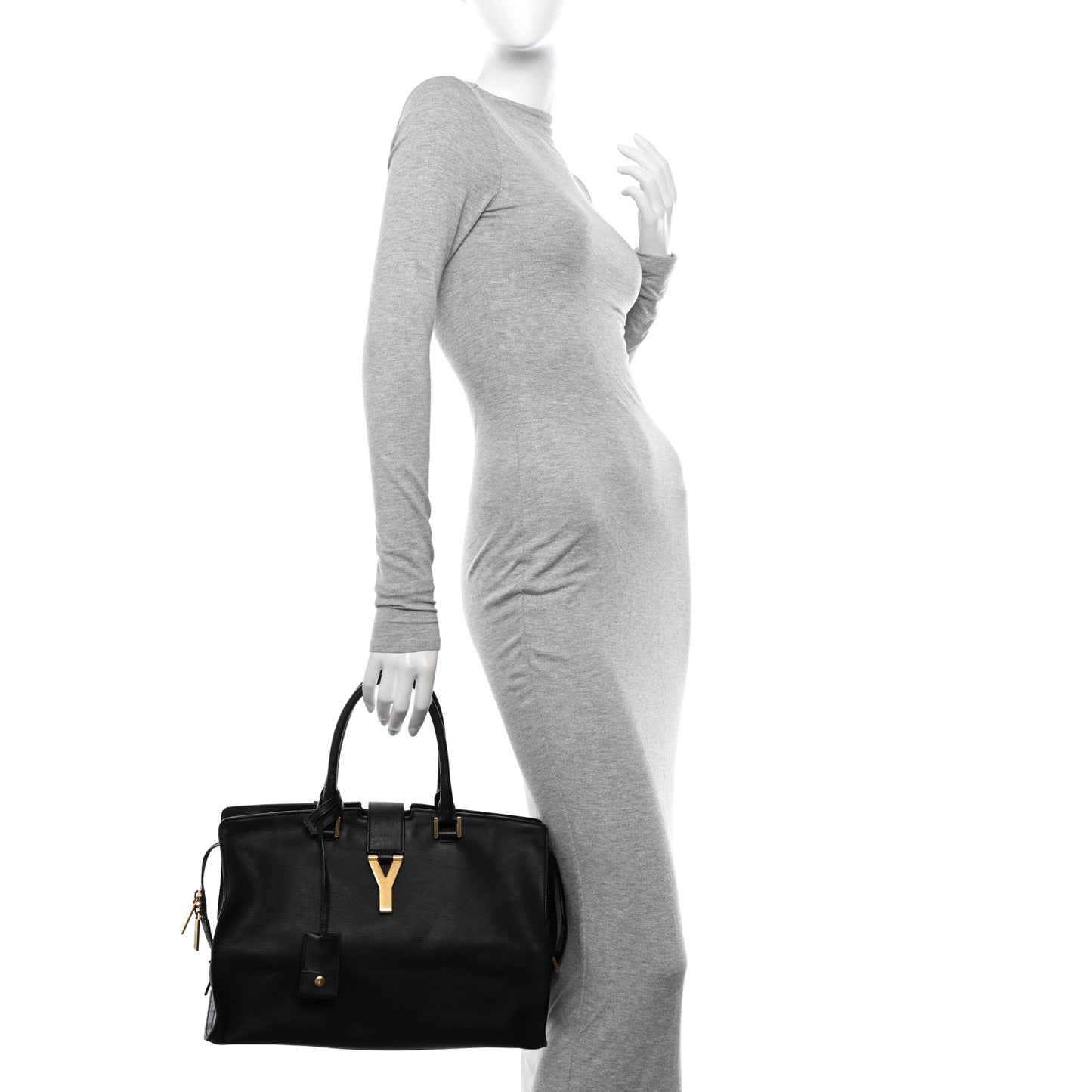Calfskin Medium Classic Y Cabas Black