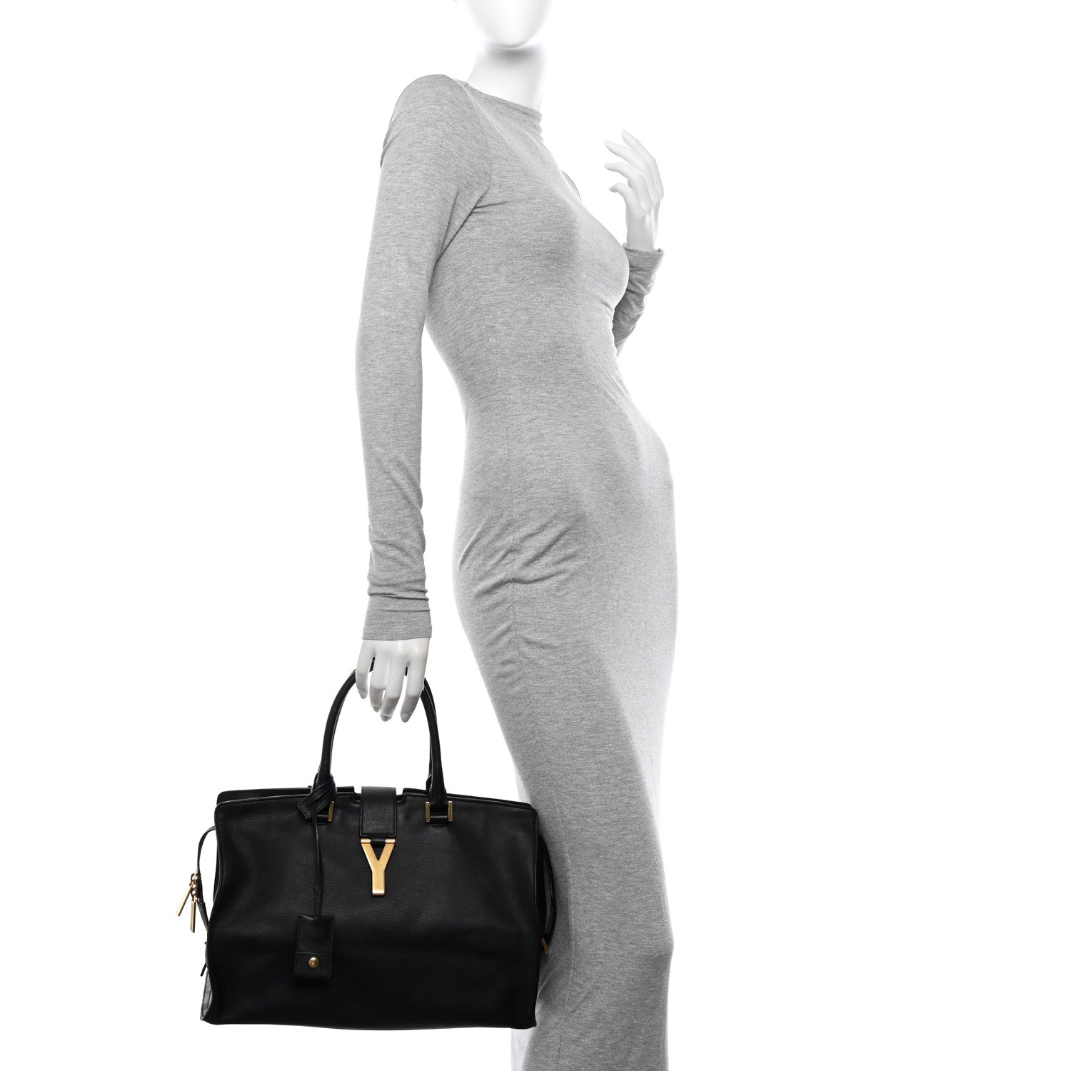 Saint Laurent Calfskin Medium Classic Y Cabas Black 2 of 11