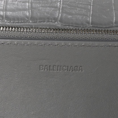 Balenciaga Extra Supple Calfskin Crocodile Embossed Small Gossip Bag Grey 8 of 12