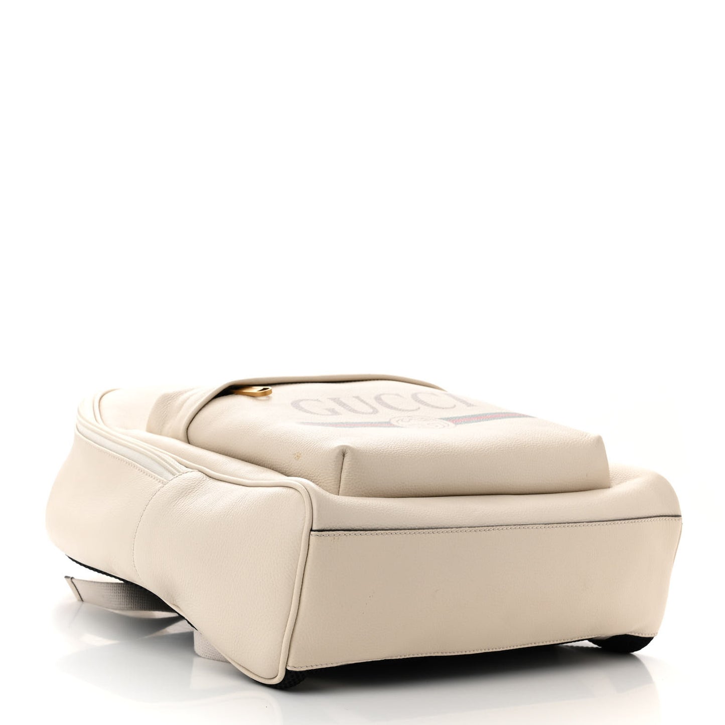 Calfskin Logo Day Backpack Mystic White