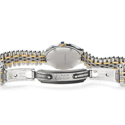 Cartier Stainless Steel 18K Yellow Gold 28mm Must De 21 Bullet Link Quartz Watch 6 of 6
