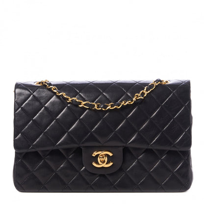 Chanel Lambskin Quilted Medium Double Flap Black 1 of 9