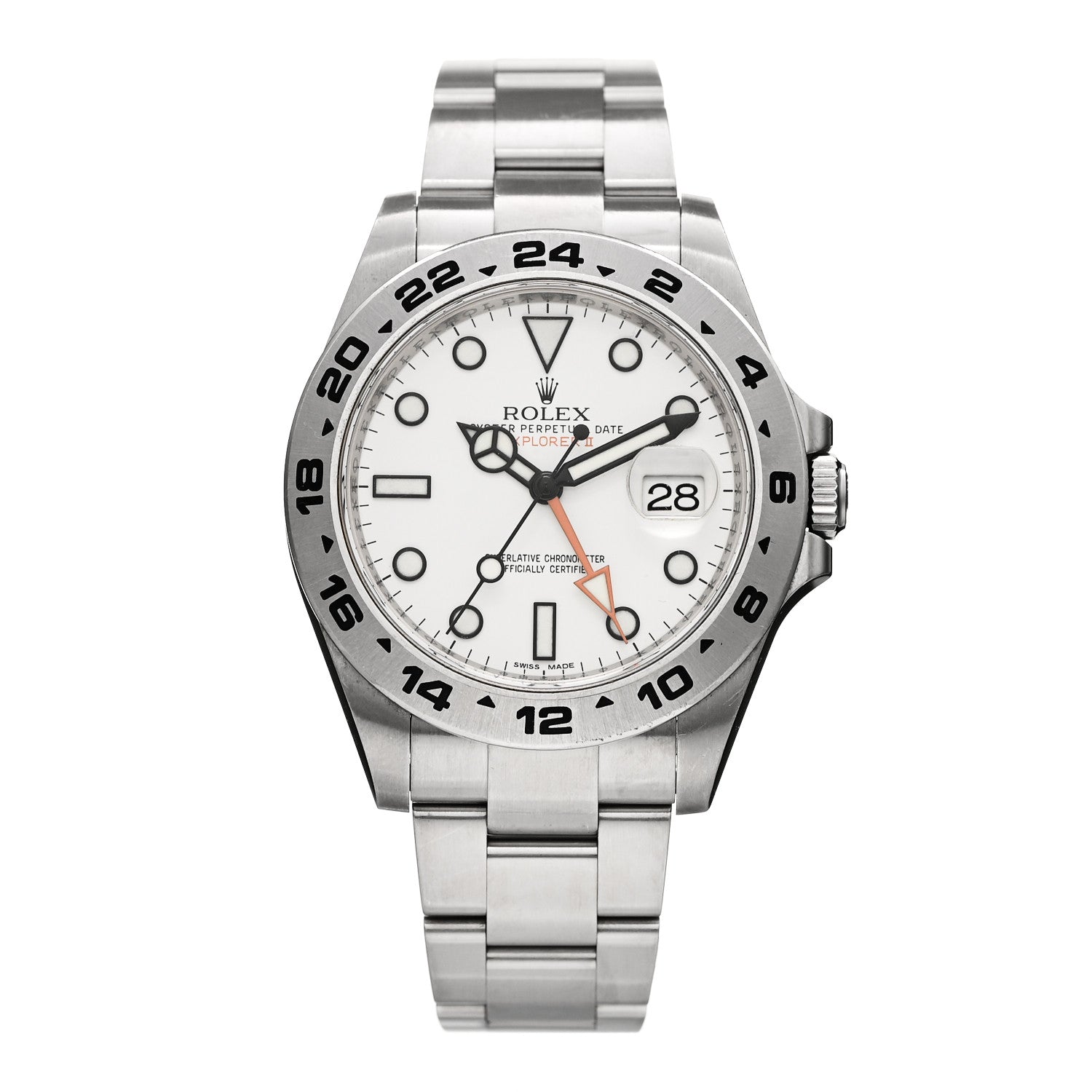 Rolex Stainless Steel 42mm Oyster Perpetual Date Explorer II Watch White 216570 1 of 5