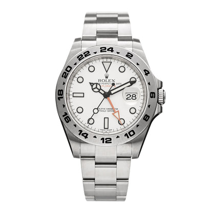 Rolex Stainless Steel 42mm Oyster Perpetual Date Explorer II Watch White 216570 1 of 5