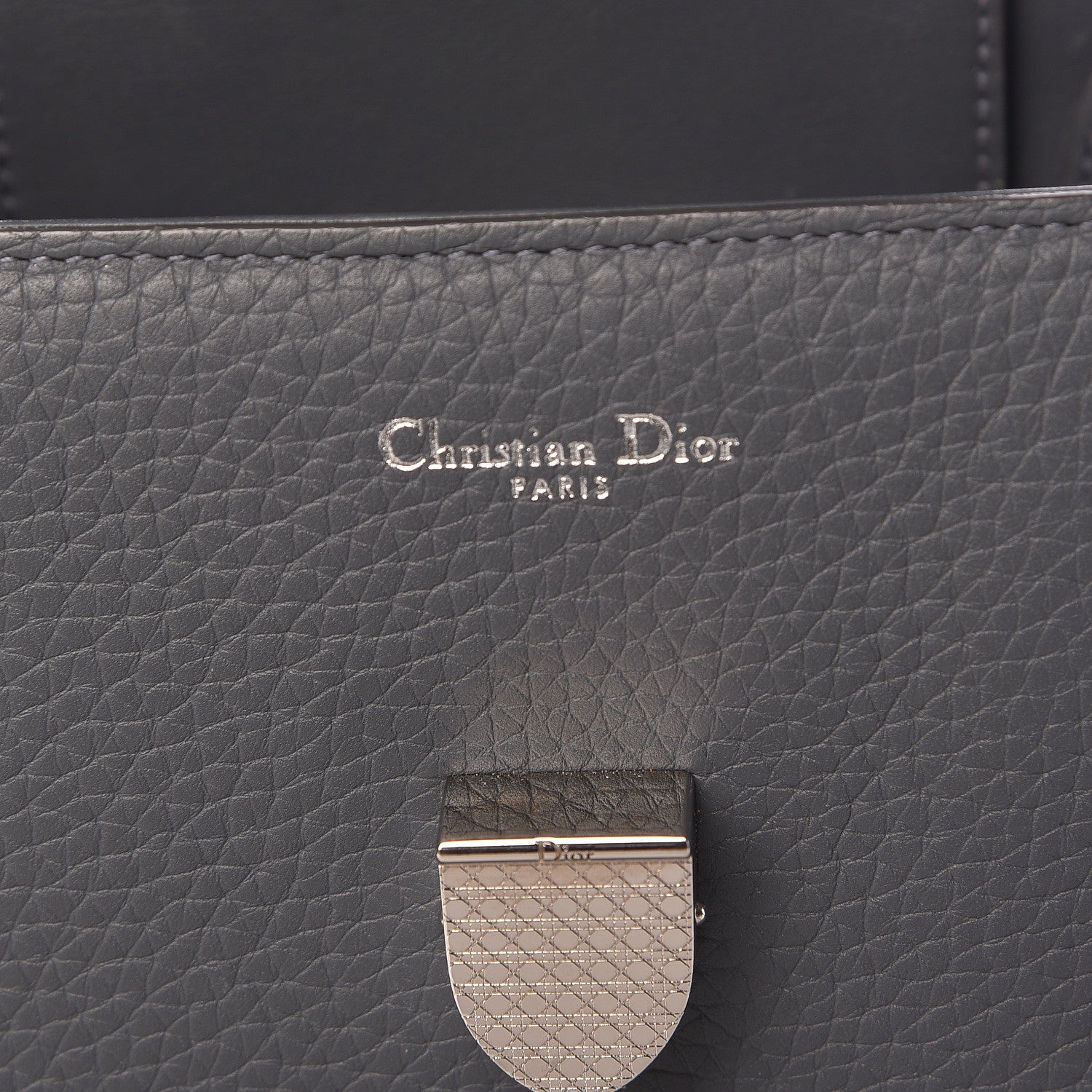 Christian Dior Bullcalf Large Diorever Flap Meteorite Grey 6 of 12