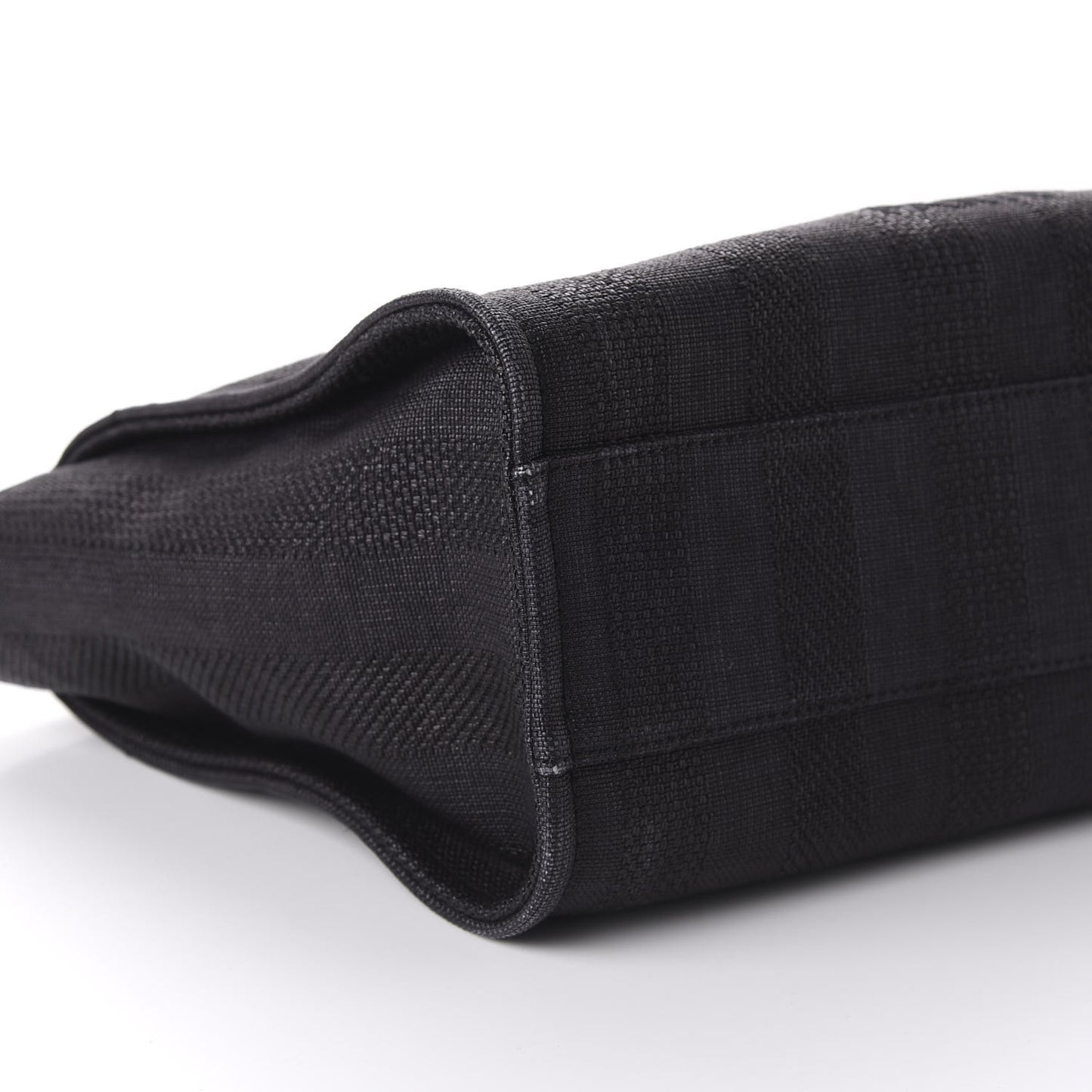 Mixed Fibers Striped Small Deauville Tote Black