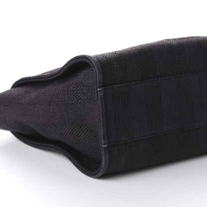 Chanel Mixed Fibers Striped Small Deauville Tote Black 6 of 10