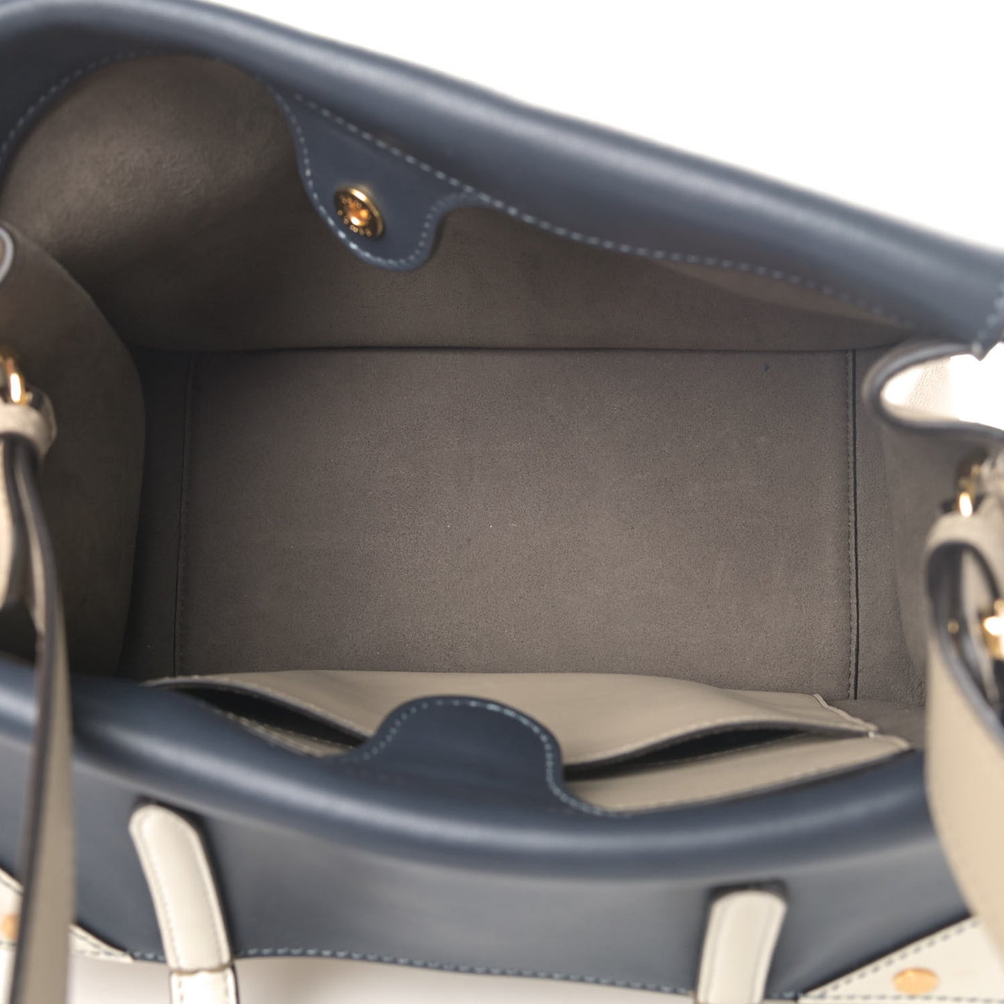Vitello Grace FF 1974 Small Flip Tote Nuvola Notte Ice