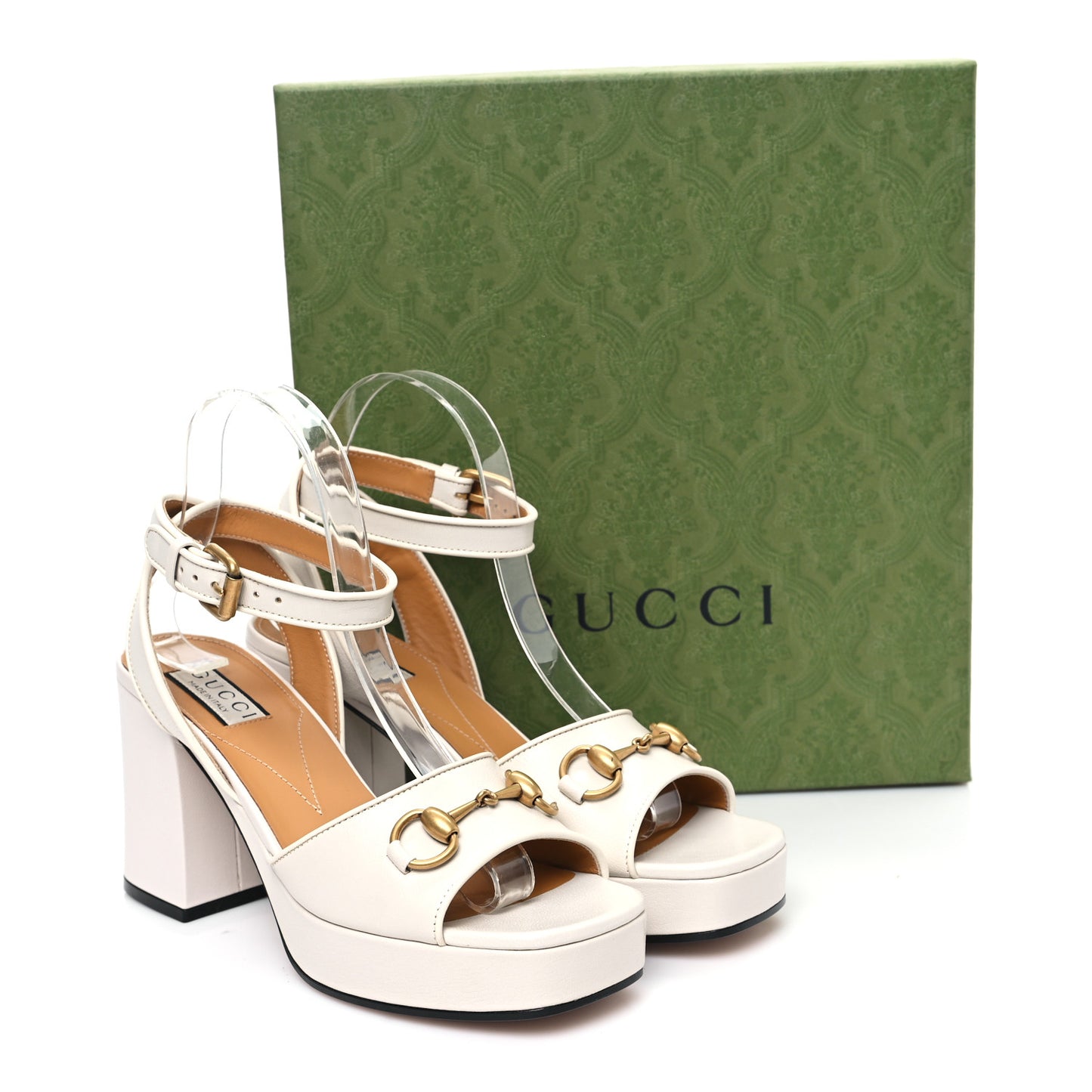 Quentin Granada Kid Horsebit 25/60mm Platform Sandals 38.5 Mystic White