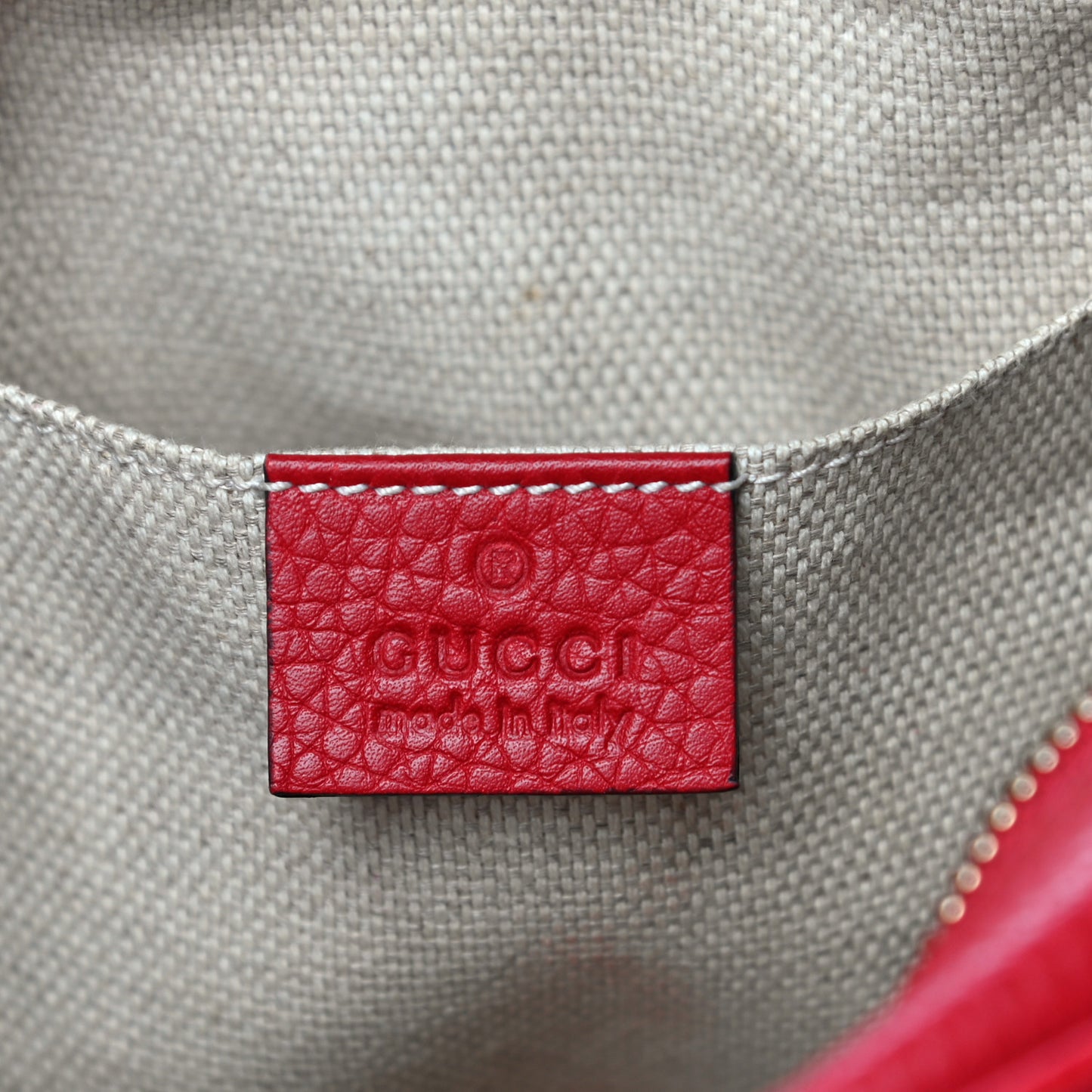 Pebbled Calfskin Small Soho Disco Bag Tabasco Red