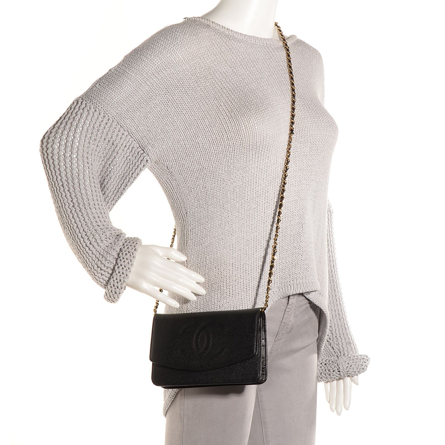 Caviar Timeless CC Wallet on Chain WOC Black