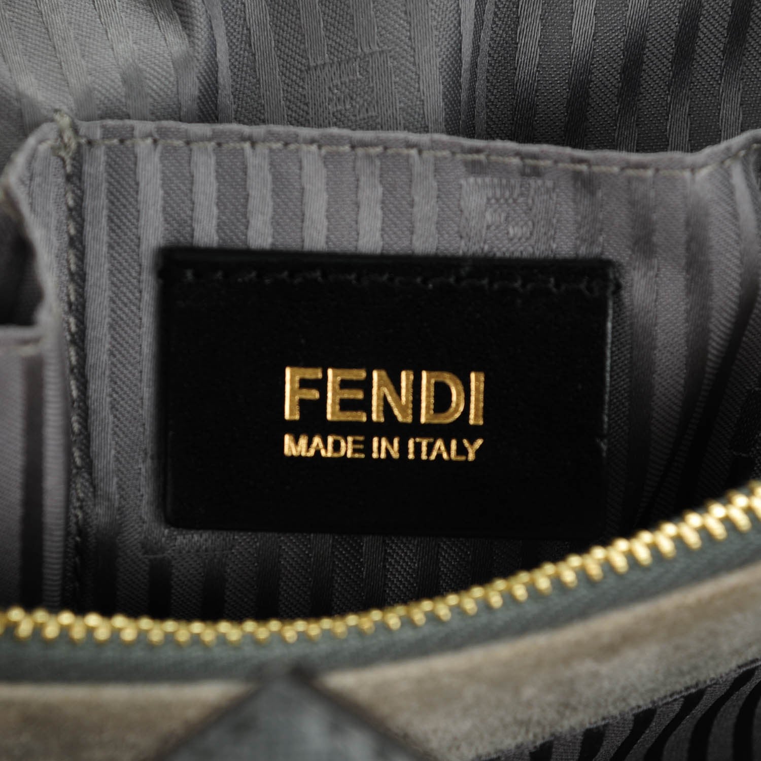 Fendi Vitello Elite Flamingo Regular 2Jours Tote Grigio Grigio Chiaro 6 of 8