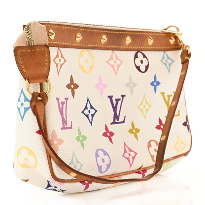 Louis Vuitton Monogram Multicolor Pochette Accessories White 3 of 9