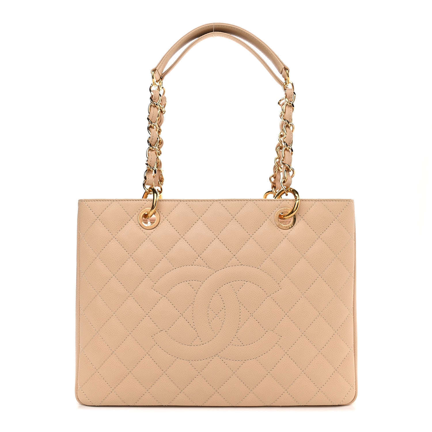 Chanel Caviar Quilted Grand Shopping Tote GST Beige 1 of 9