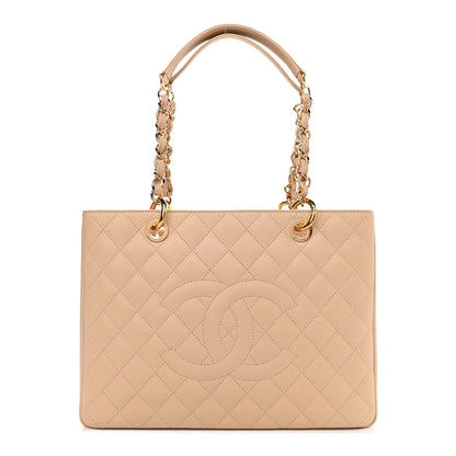 Chanel Caviar Quilted Grand Shopping Tote GST Beige 1 of 9