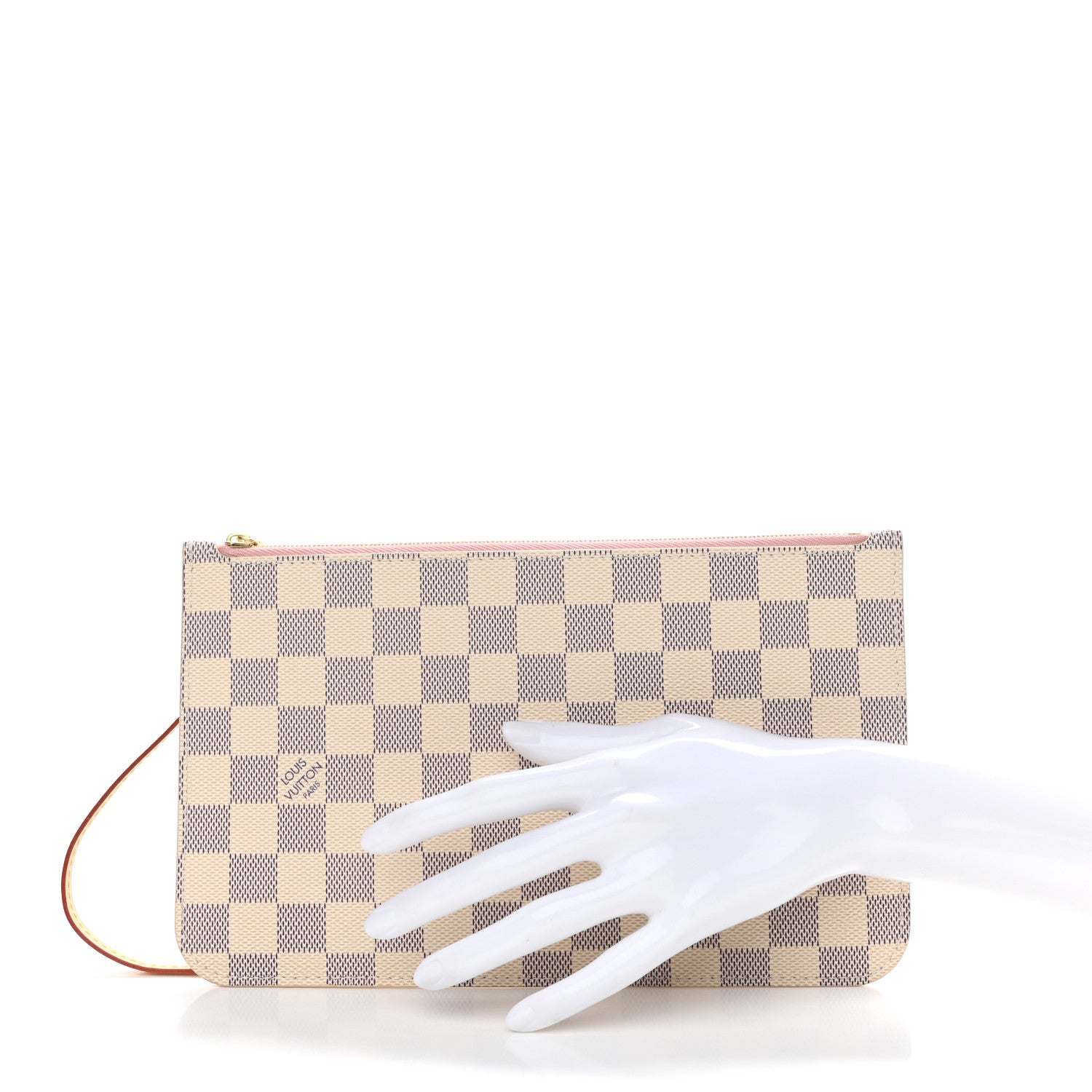 Louis Vuitton Damier Azur Neverfull MM GM Pochette Rose Ballerine 2 of 6