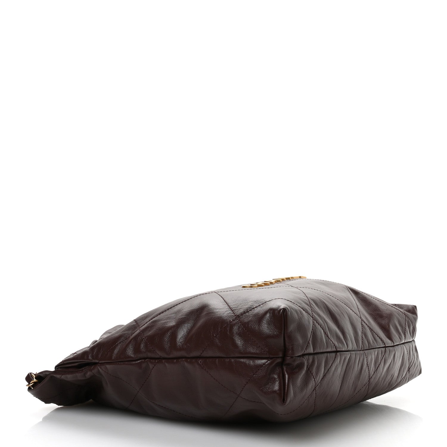 Chanel Shiny Calfskin Quilted Small Chanel 22 Dark Brown 5 of 11