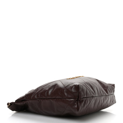 Chanel Shiny Calfskin Quilted Small Chanel 22 Dark Brown 5 of 11