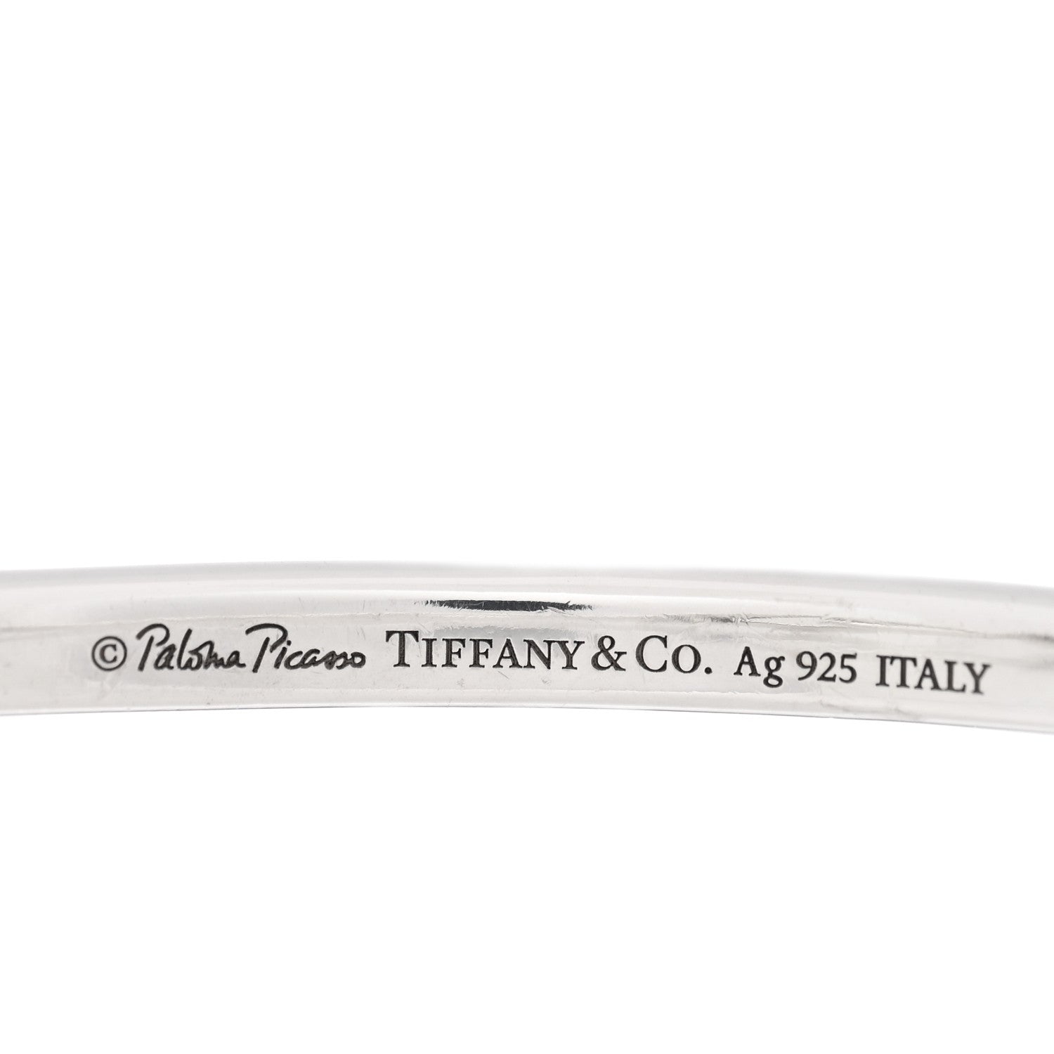 Tiffany Sterling Silver Paloma Picasso Knot Hinged Bangle Bracelet 3 of 4