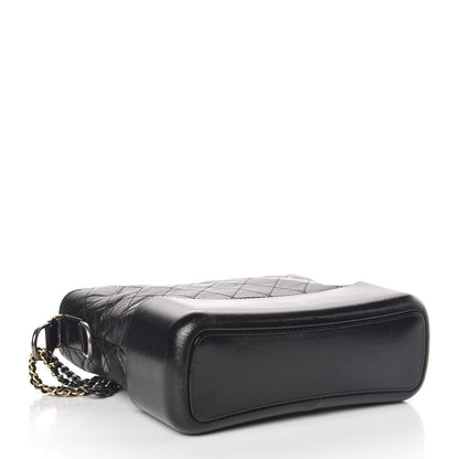 Chanel Aged Calfskin Quilted Medium Gabrielle Hobo Black 4 of 10