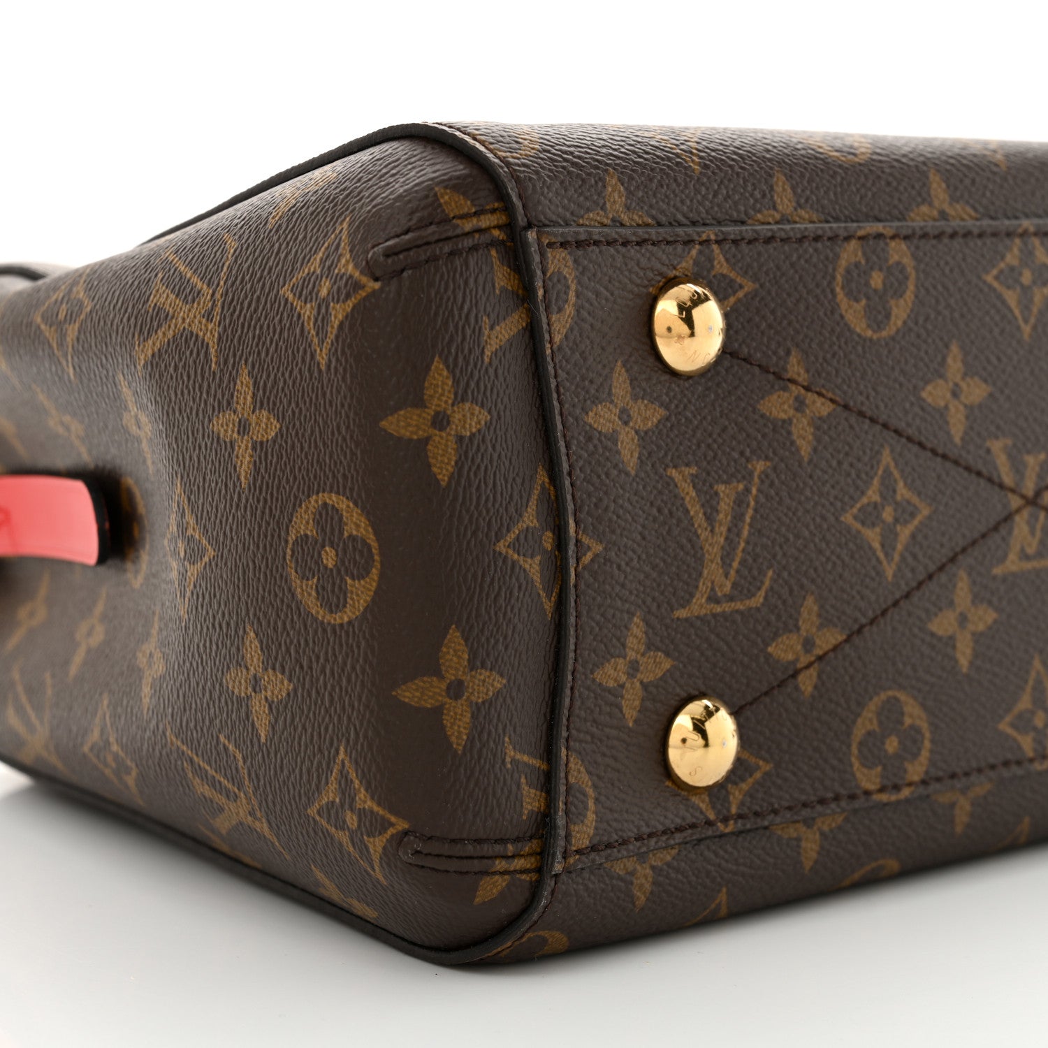 Louis Vuitton Monogram Braided Montaigne BB Coquelicot Creme Safran Peach 9 of 11