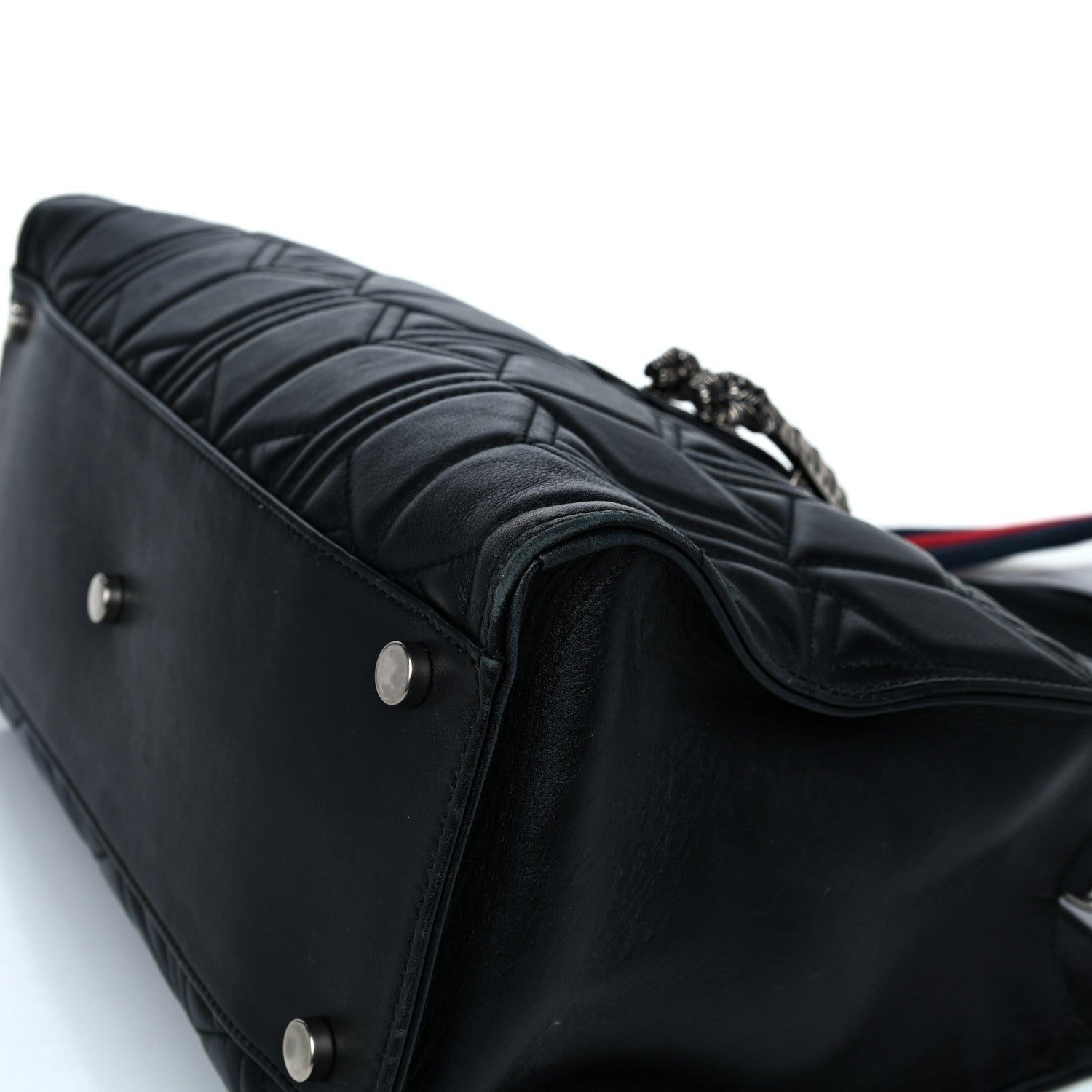 Gucci Calfskin Web Quilted Large Dionysus Tote Bag Black 10 of 31