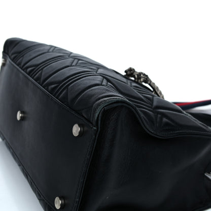Gucci Calfskin Web Quilted Large Dionysus Tote Bag Black 10 of 31