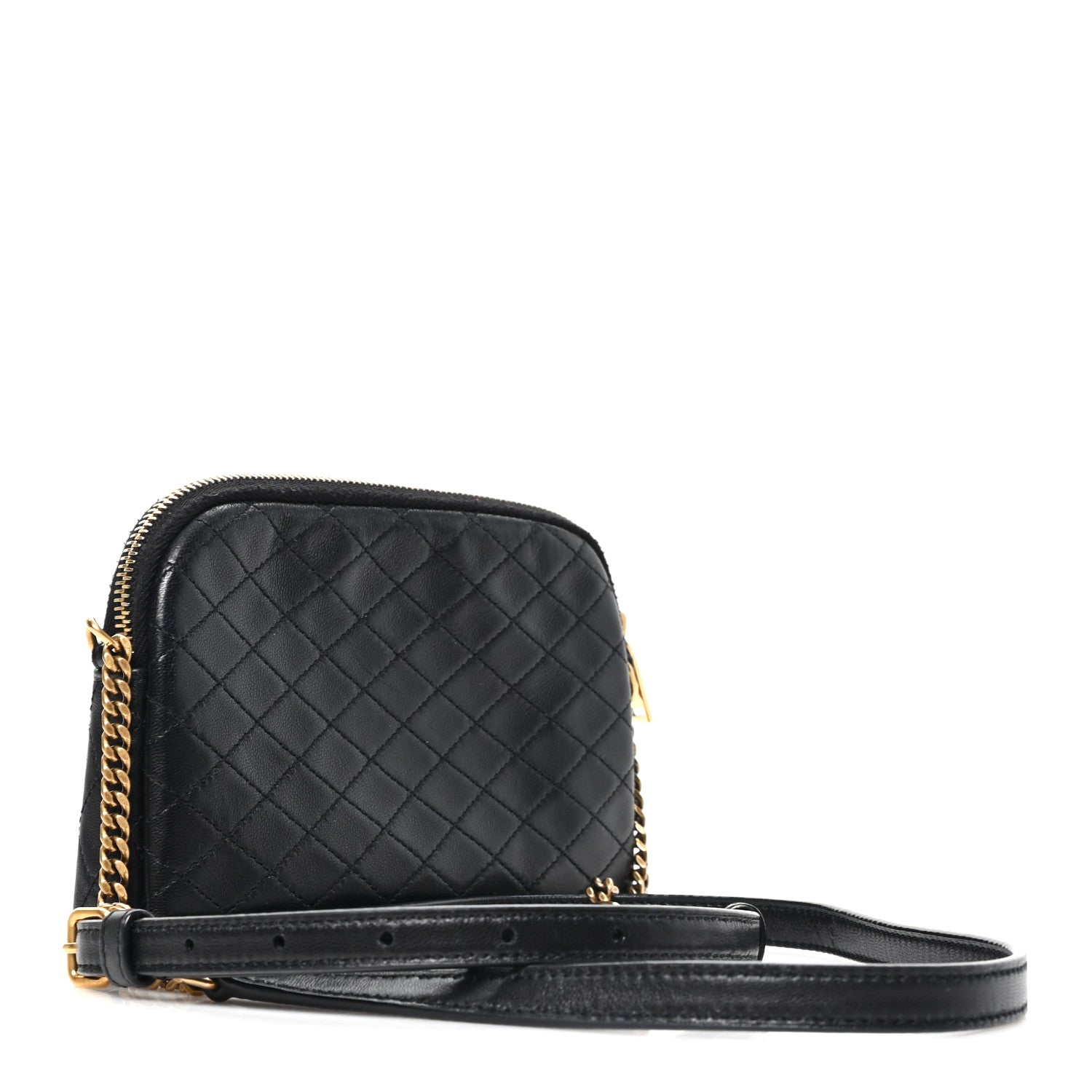 Saint Laurent Lambskin Quilted Gaby Zipped Pouch Black 3 of 10