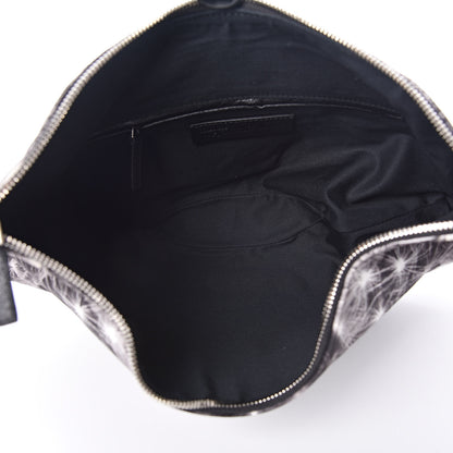 Alexander McQueen Silk Dandelion Print De Manta Clutch Black 5 of 9