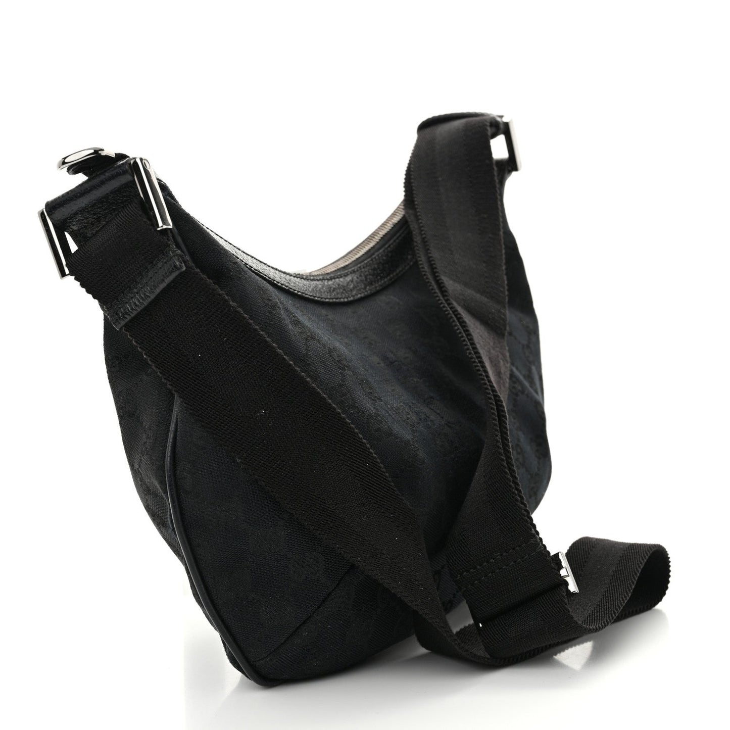 Monogram Medium Half Moon Hobo Black