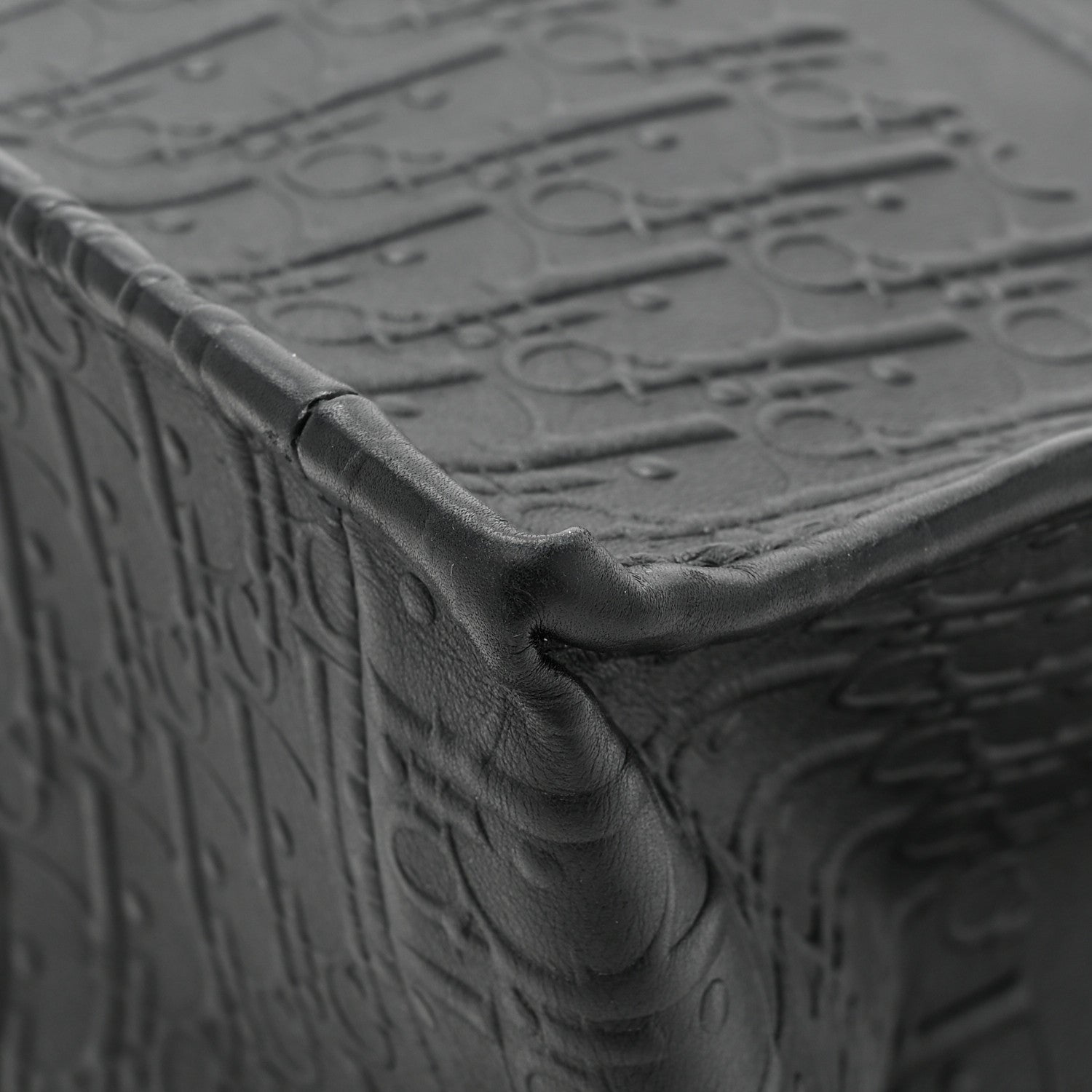 Christian Dior Oblique Calfskin Embossed Large Book Tote Black 11 of 13