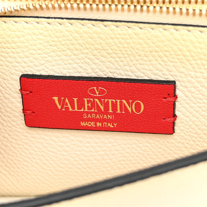Valentino Garavani Grainy Calfskin Vlogo Wallet On Chain Ivory 6 of 10