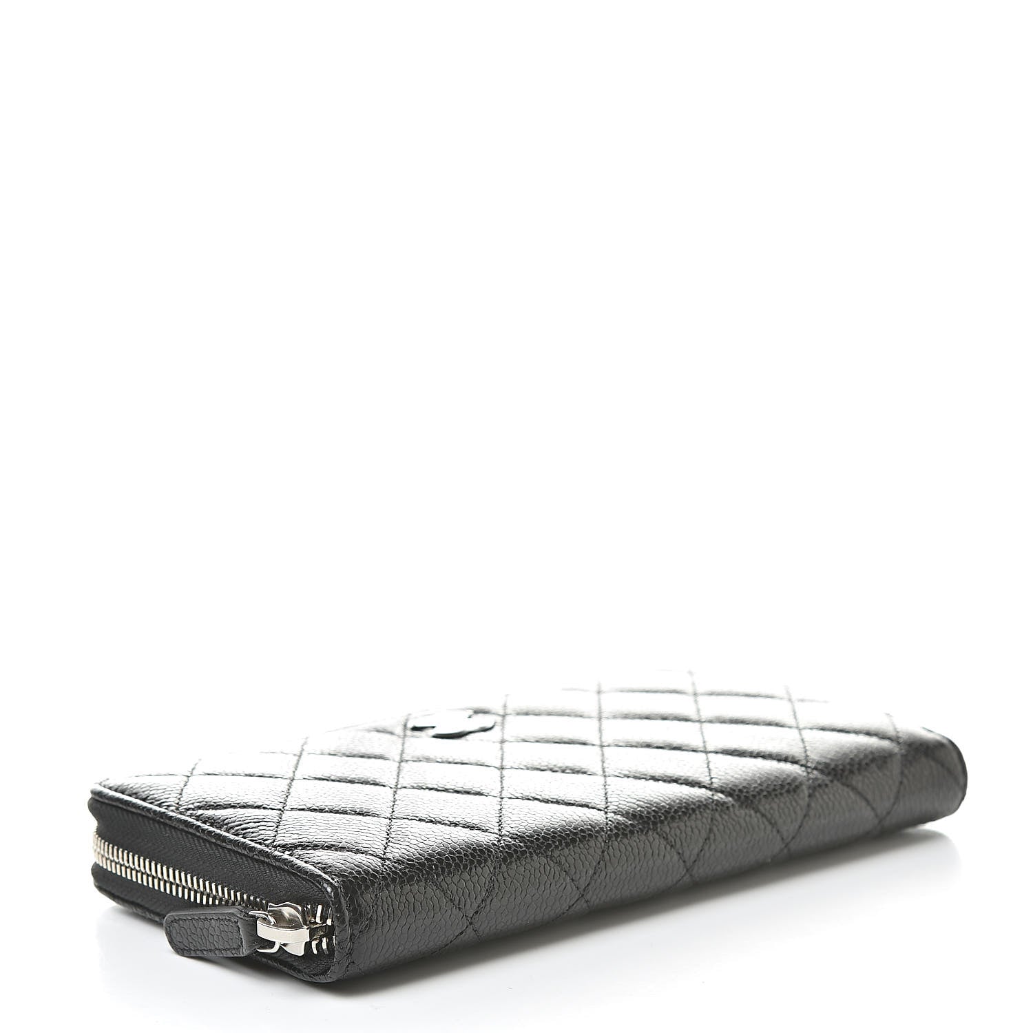 Chanel Caviar Quilted Large Gusset Zip Around Wallet Black 4 of 10