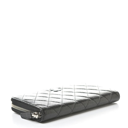 Chanel Caviar Quilted Large Gusset Zip Around Wallet Black 4 of 10